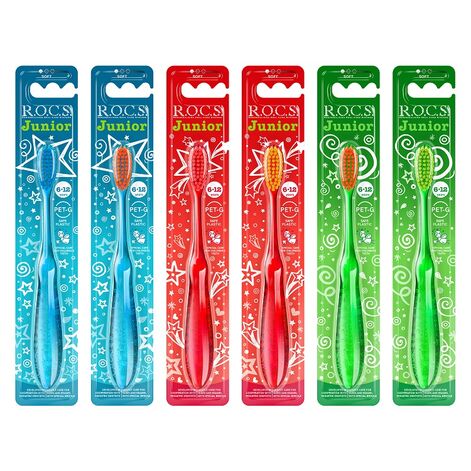R.O.C.S Toothbrush Junior 6-12 Soft Hambahari 6-12 a