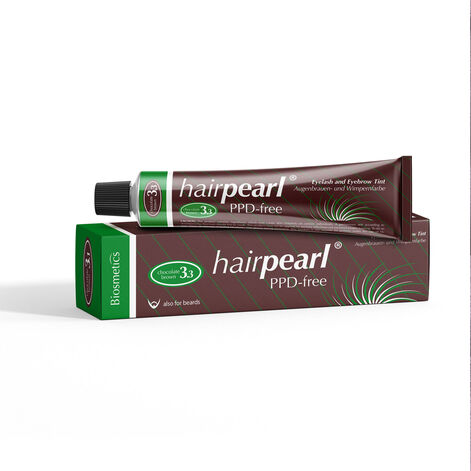 Hairpearl Eyelash and Eyebrow Tint PPD free, Ripsme- ja Kulmuvärv  Šokolaadipruun  No 3.3