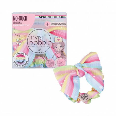 Invisibobble Kids Slim Sprunchie w. Bow Let‘s Chase Rainbows