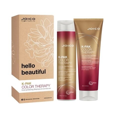 Joico K-Pak Color Therapy Holiday Duo 2022, Juuksevärvi Kaitsvate Toodete Kinkekomplekt.