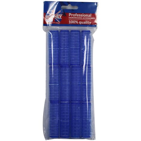 Ronney Velcro hair rollers, Бигуди на липучке Ø 16 мм, синие