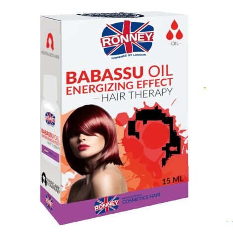 Ronney Professional Babassu Oil Energizing Effect Hair Therapy, Hair oil with moisturizing and softening effect