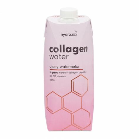 HYDRA.SCI Collagen Water Cherry-Watermelon, Kollageenivesi kirsikka-vesimelonin kanssa