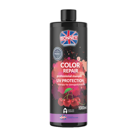 Ronney Professional Color Repair Shampoo UV Protection, Väriä suojaava shampoo kirsikkauutteella