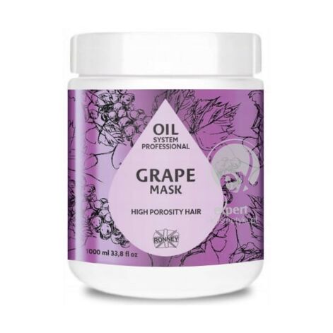 Ronney Professional Oil System Grape Mask High Porosity Hair, Naamio korkeahuokoisille hiuksille