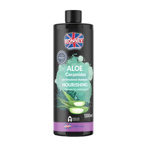 RONNEY Professional Shampoo Nourshing Aloe Ceramides, Увлажняющий и очищающий шампунь