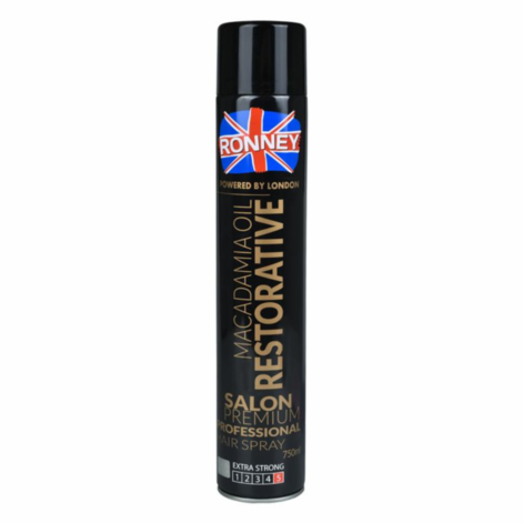 RONNEY Hair Spray Macadamia Oil RESTORATIVE, Лак для волос с маслом макадамии