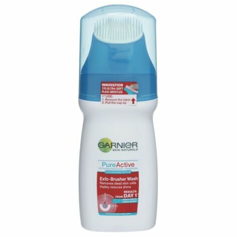 Garnier Skin Naruralc Pure Active Exfo-Brusher Gel Wash, Kasvojen pesugeeli siveltimellä