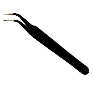 Black tweezer with curved tip, PSL