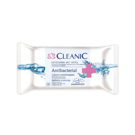 Cleanic Antibacterial Wet Wipes, Antibakteriālās salvetes