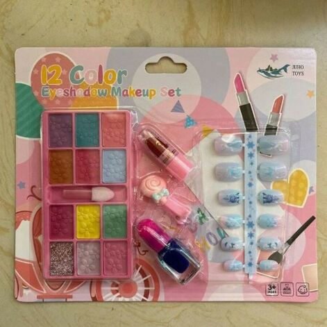 12 Color Eyeshadow Makeup Set, Meigikomplekt Tüdrukutele