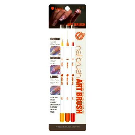 Nailart pintslite komplekt - Sassi nailbrush Art Brush 9-24mm