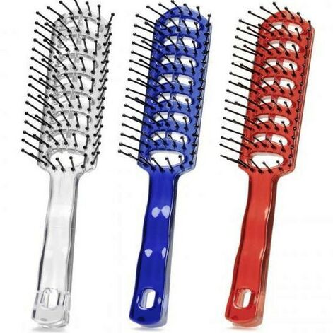 Clear plastic hair brush