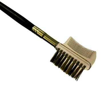 Eyebrow and eyelash brush with comb , 18cm.