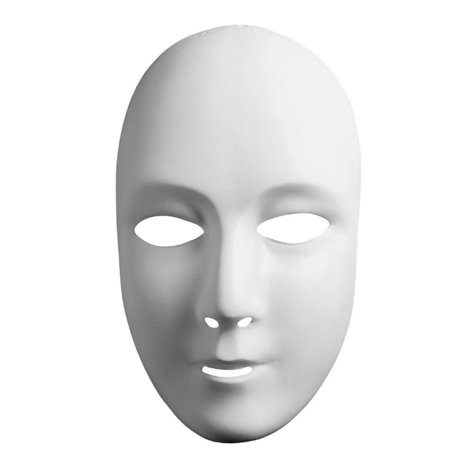 White Face Mask Halloween, Mask