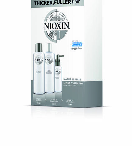 Nioxin - Matu atjaunošanas sistēma normāliem un plāniem, smalkiem, nekrāsotiem matiem, komplekts No 1