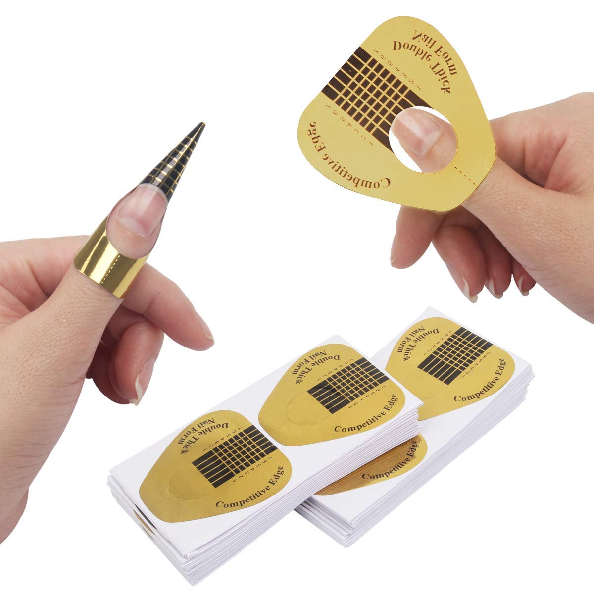 Nail Forms With Strong Adhesive, Nagu pieaudzēšanas formas 10gab