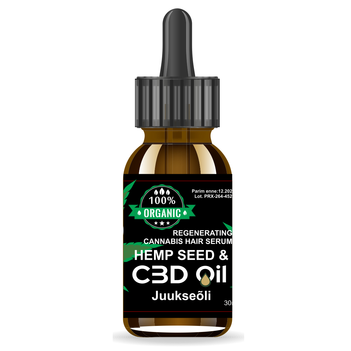 HEMP SEED & CBD OIL For Hair, Масло для волос, 100% органическое