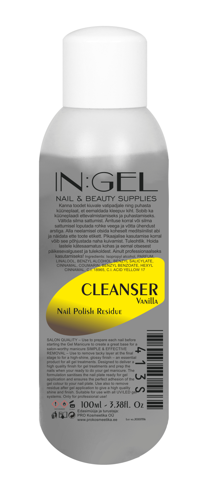 IN:GEL Nail Polish Residue Cleanser Scented