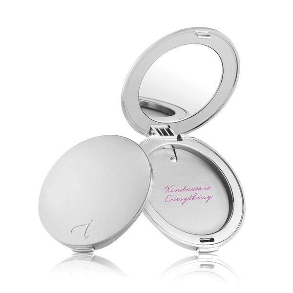 Jane Iredale Refillable Compact / Empty Compact Silver, Täitepakendi (Refill) ümbris, koos peegliga, Hõbe