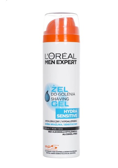 L'oreal Paris Men Expert Hydra Sensitive Shaving Gel, Skūšanās Želeja