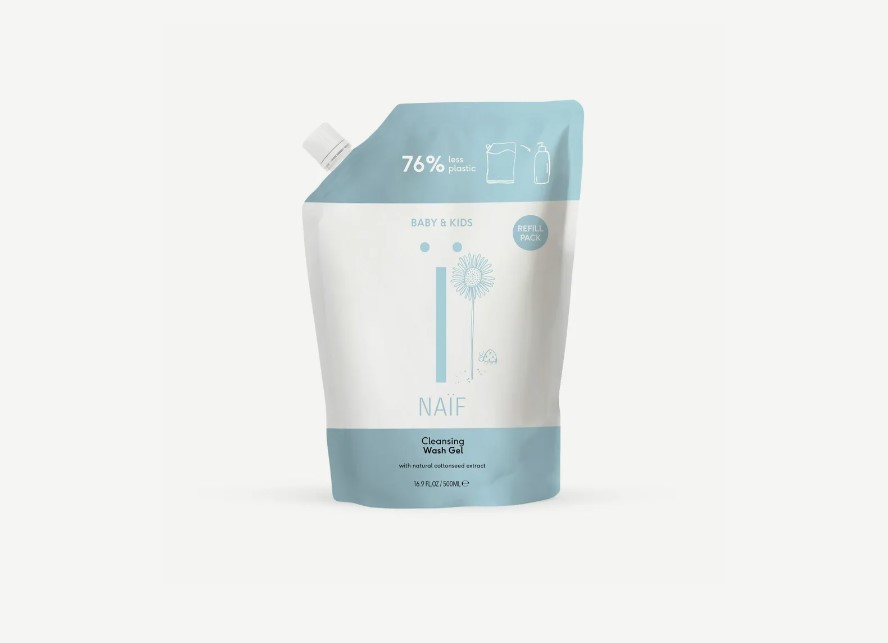 NAÏF Cleansing Wash Gel Baby & Kids Refill, Refillförpackning för tvättgel