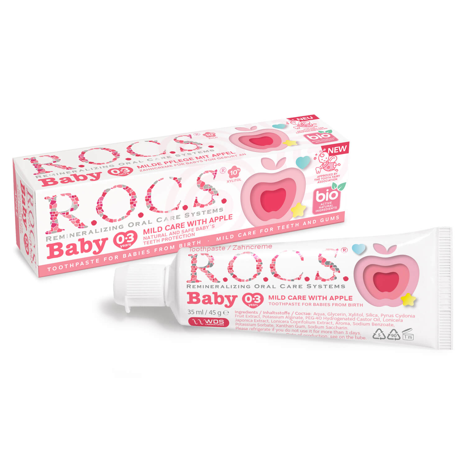 R.O.C.S. Pro Baby Toothpaste 0-3, Hambapasta Lastele