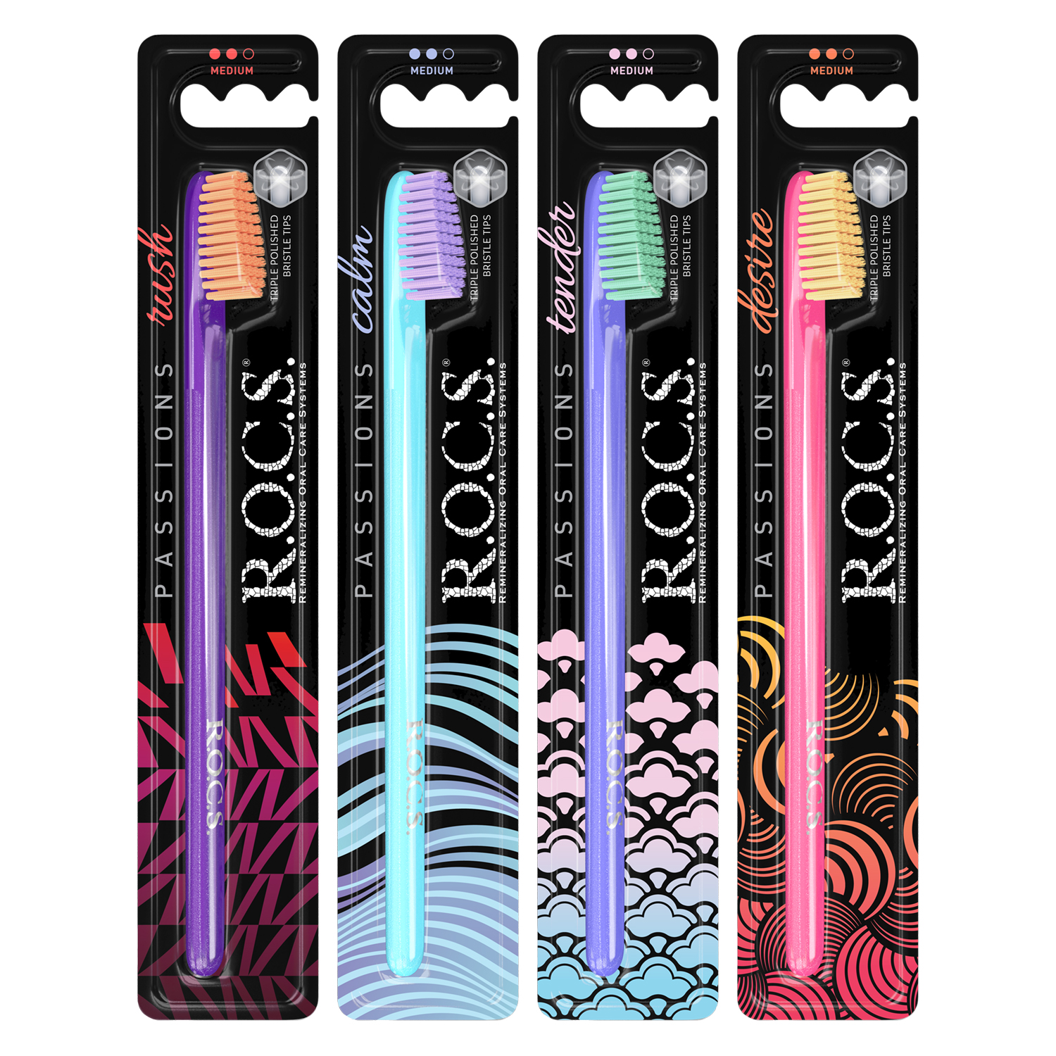 R.O.C.S. Passions Toothbrush Medium , Hambahari