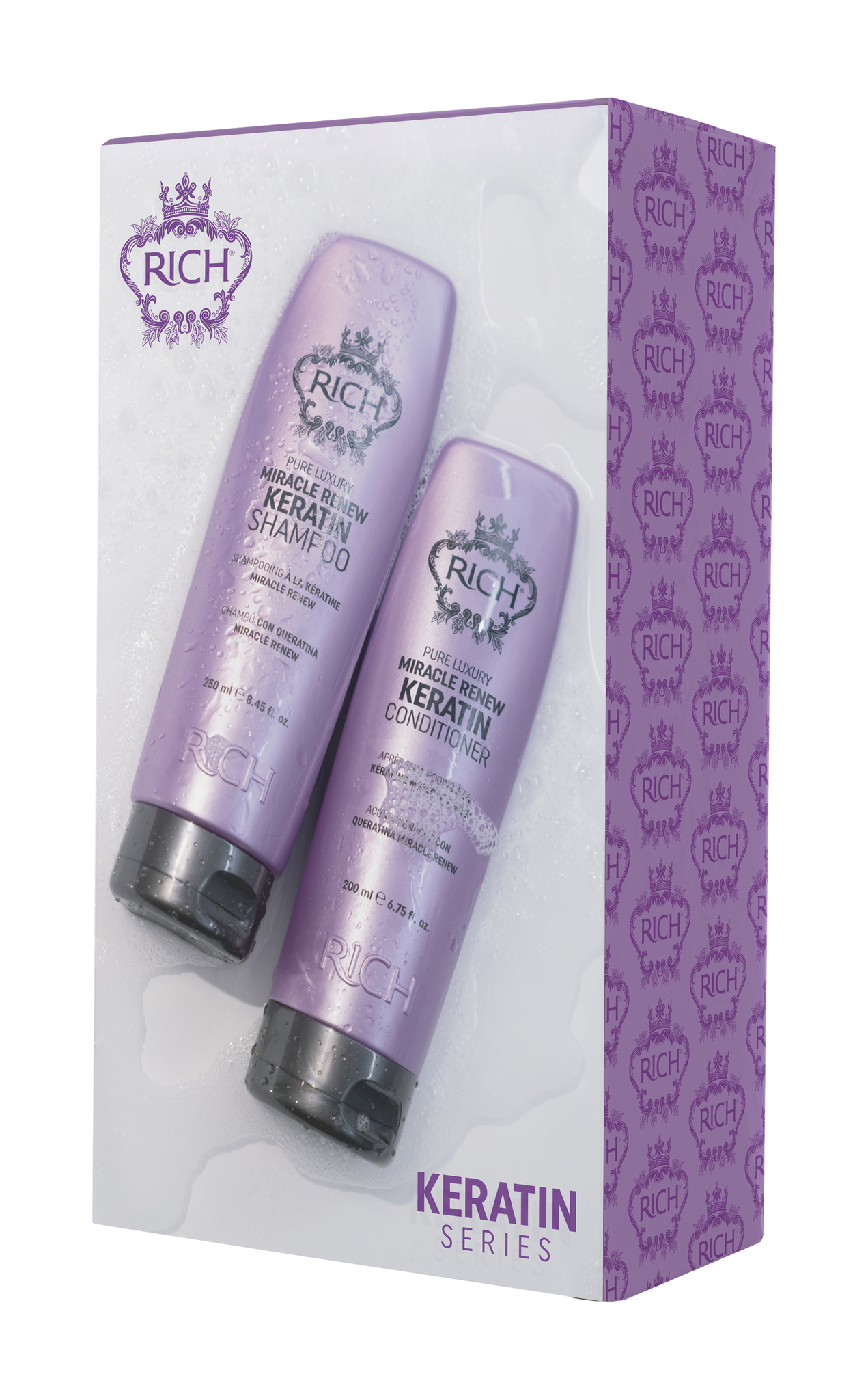 Rich Pure Luxury Keratin Series Duo, Juukseid Taastavate Ja Tugevdavate Toodete Kinkekomplekt