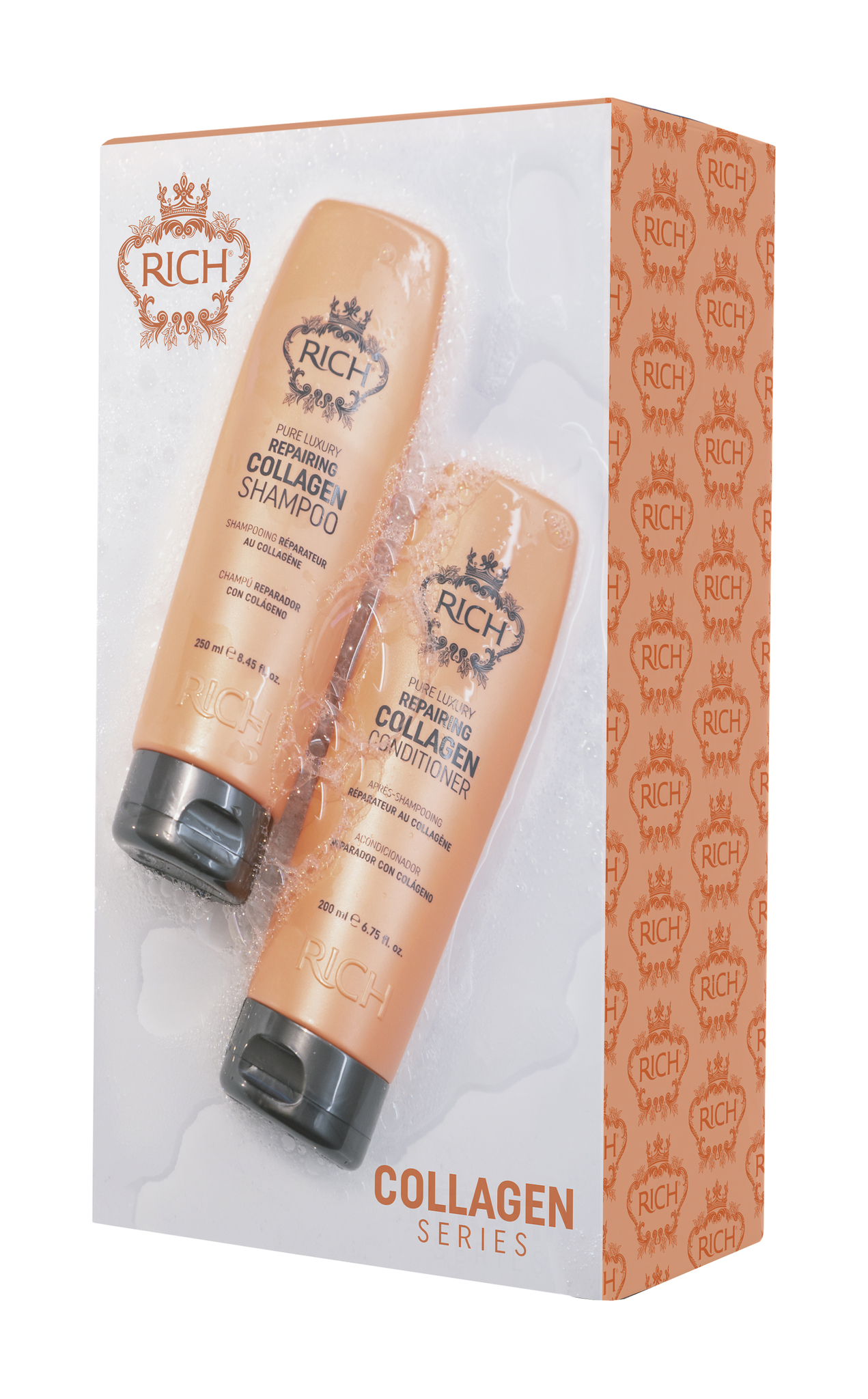 Rich Pure Luxury Repairing Collagen Serias Duo, Kahjustatud Juuste Komplekt