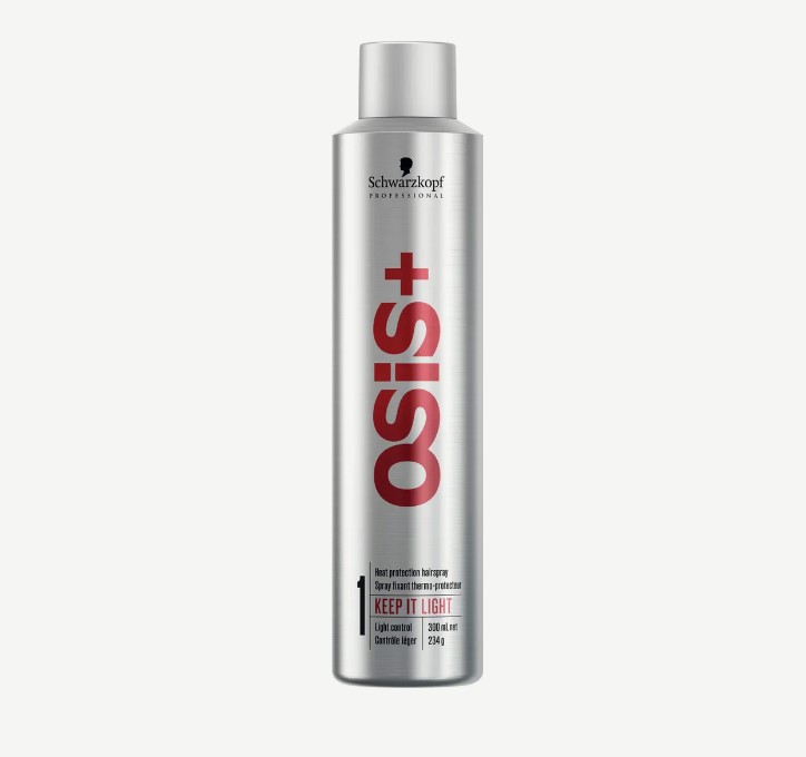 Schwarzkopf Osis+ Keep It Light Heat Protection Hairspray, Aerosolilakka lämpösuojalla