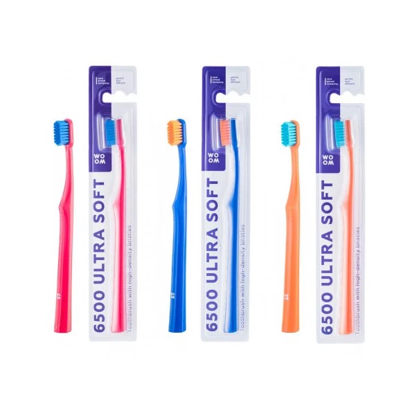 WOOM 6500 Ultra Soft Toothbrush, Tihedate harjastega hambahari